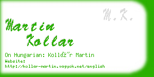 martin kollar business card